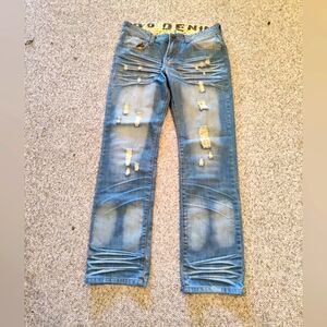 Men's Blue Distressed Jeans.DO Denim Size 31" x 32"